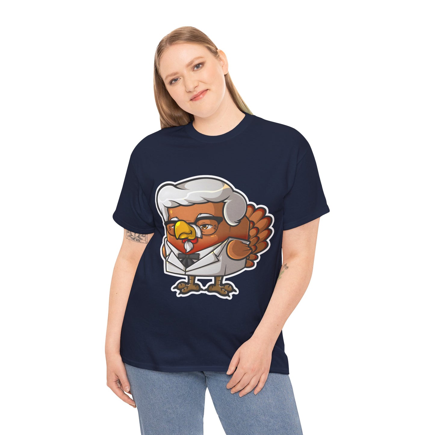 Cock Block Colonel Krispy Bird Unisex Heavy Cotton Tee