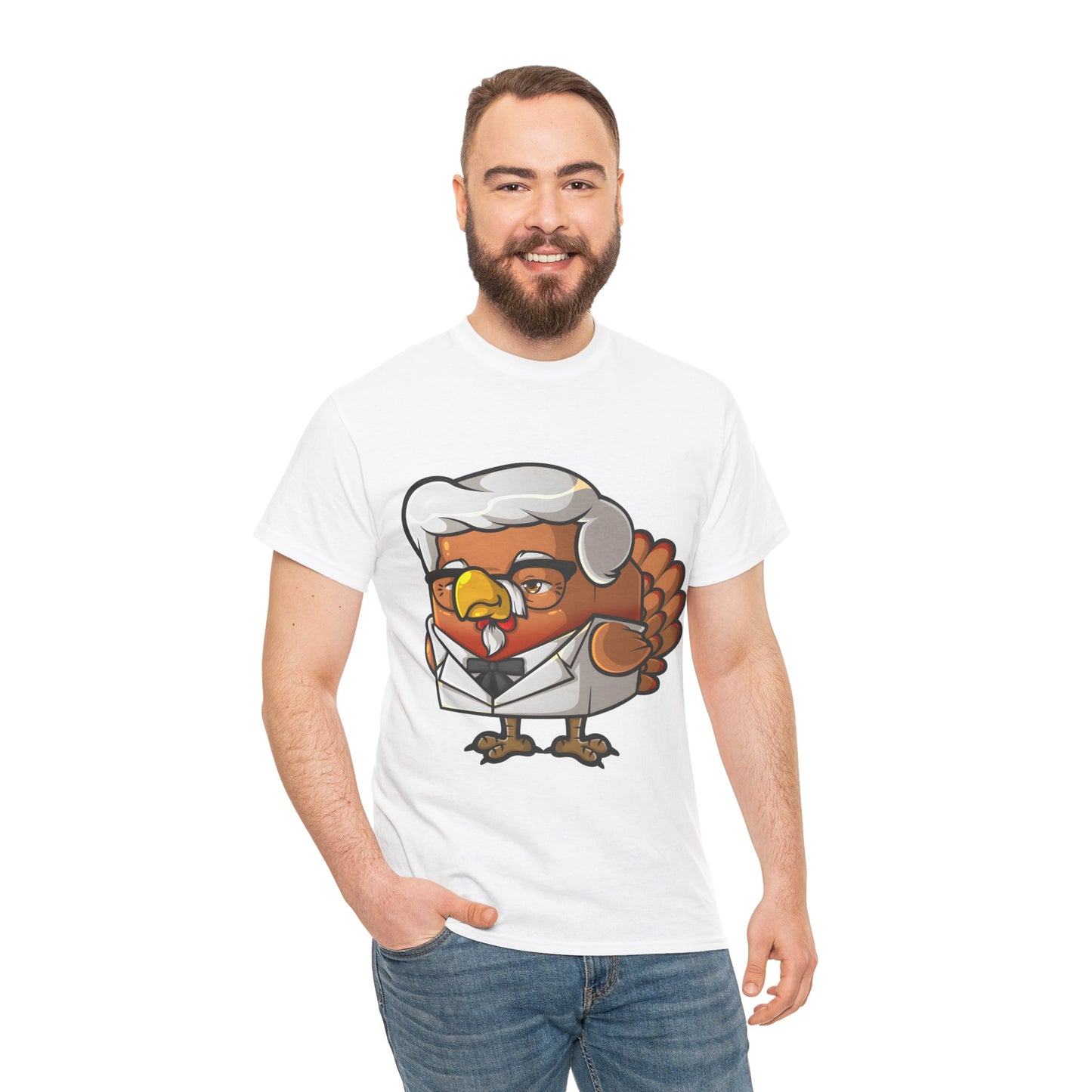 Cock Block Colonel Krispy Bird Unisex Heavy Cotton Tee