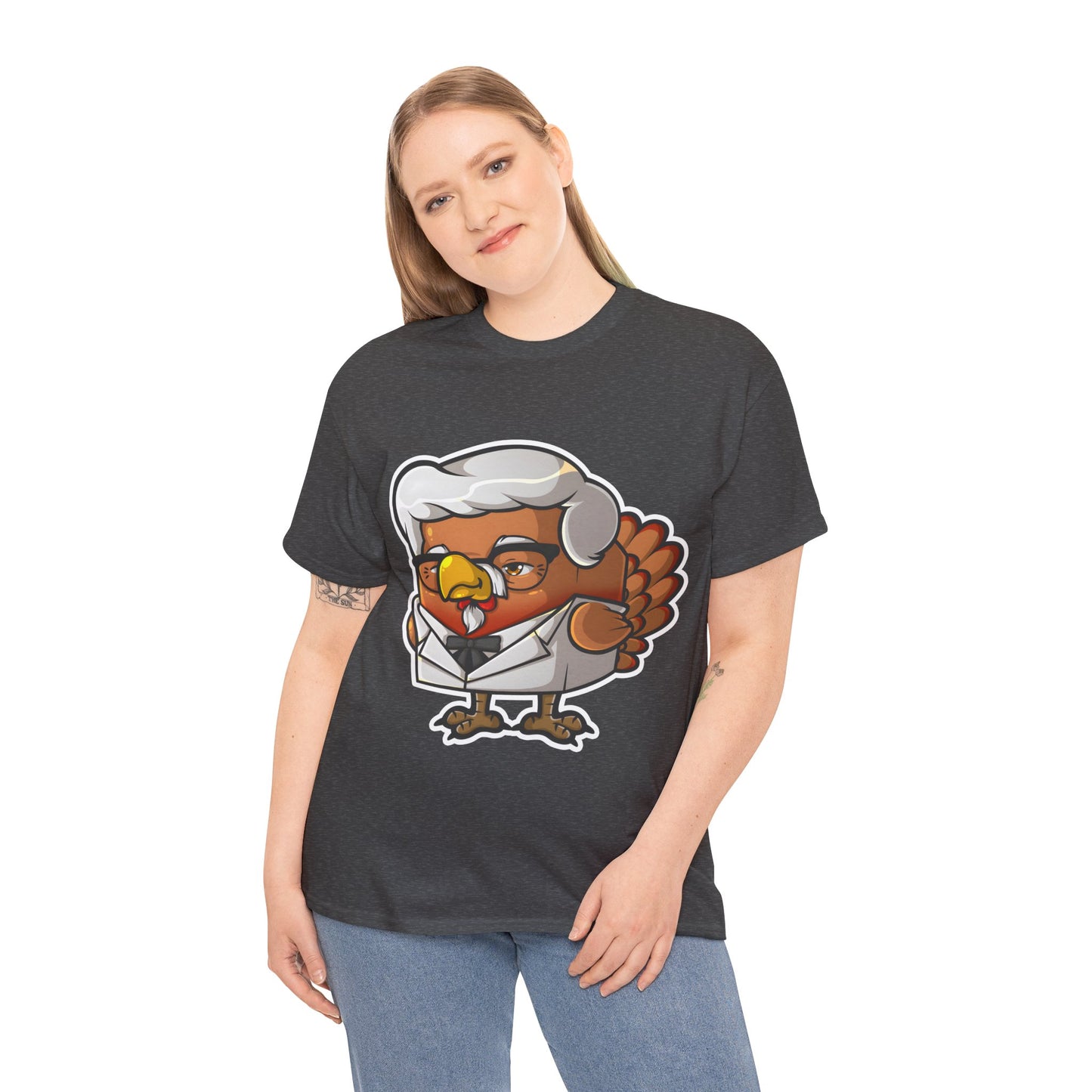 Cock Block Colonel Krispy Bird Unisex Heavy Cotton Tee