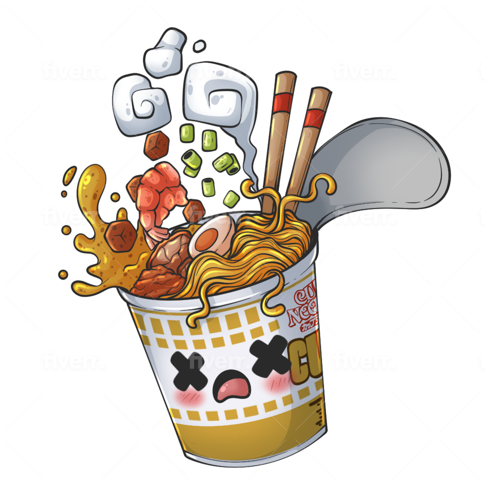Curry Cup Noodle Sticker