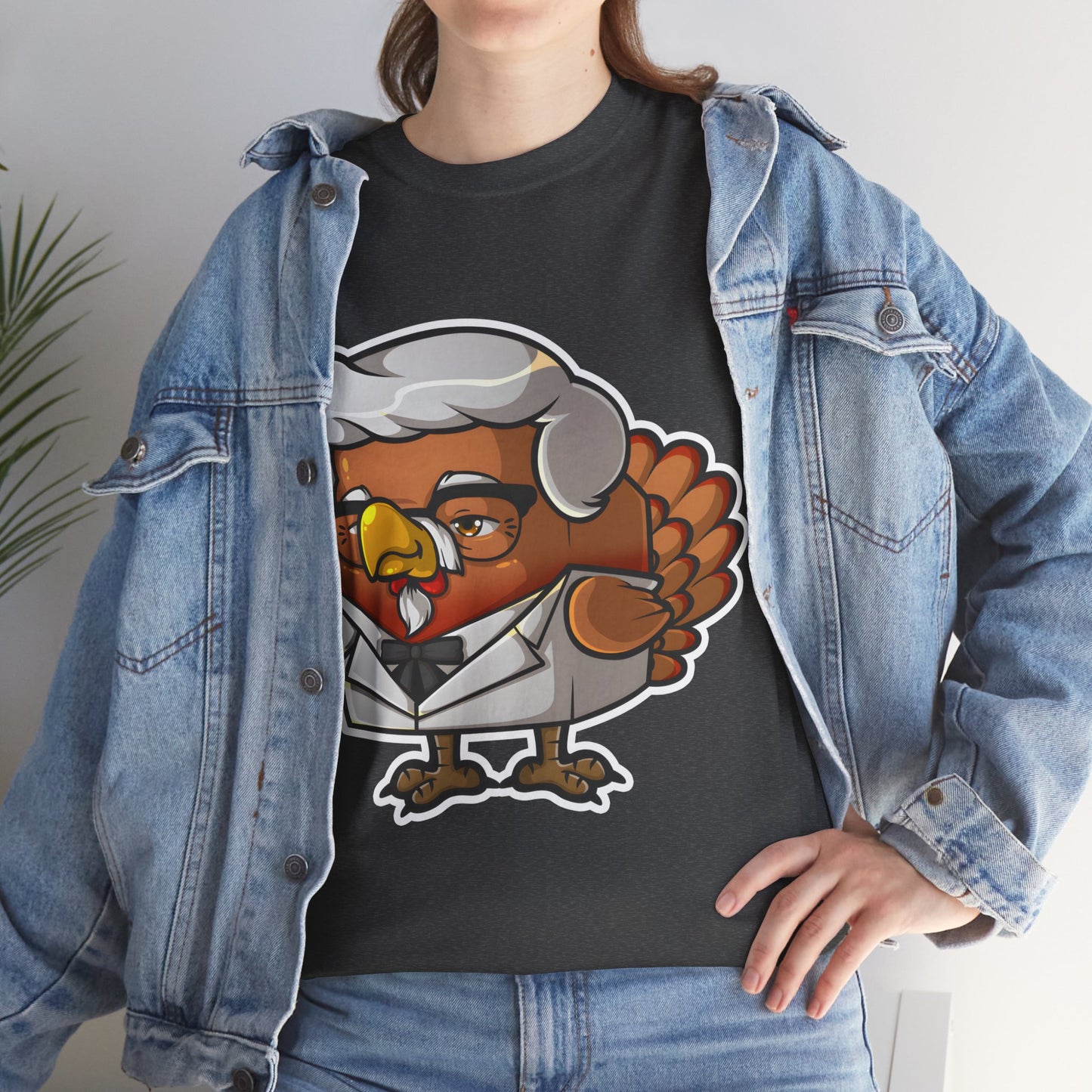 Cock Block Colonel Krispy Bird  Unisex Heavy Cotton Tee