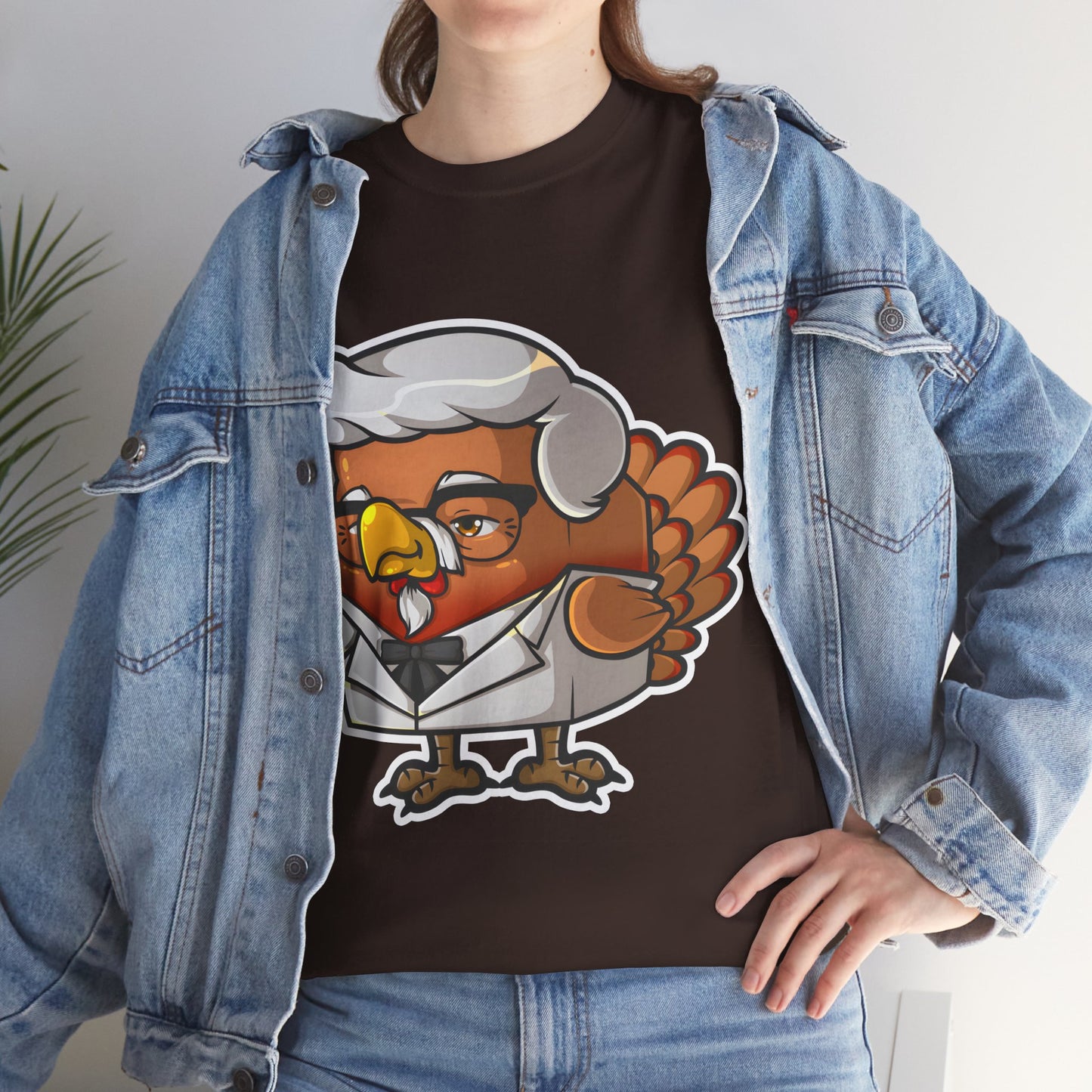 Cock Block Colonel Krispy Bird  Unisex Heavy Cotton Tee