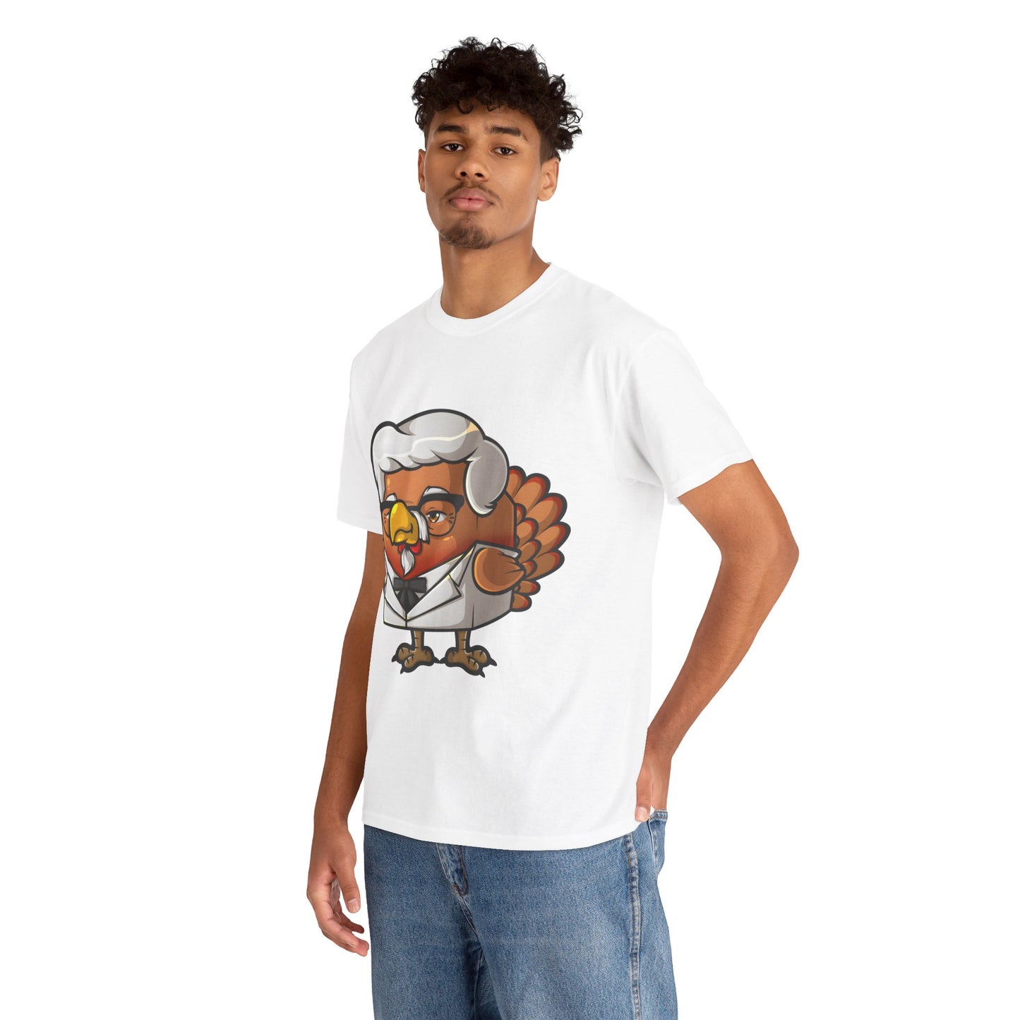 Cock Block Colonel Krispy Bird  Unisex Heavy Cotton Tee