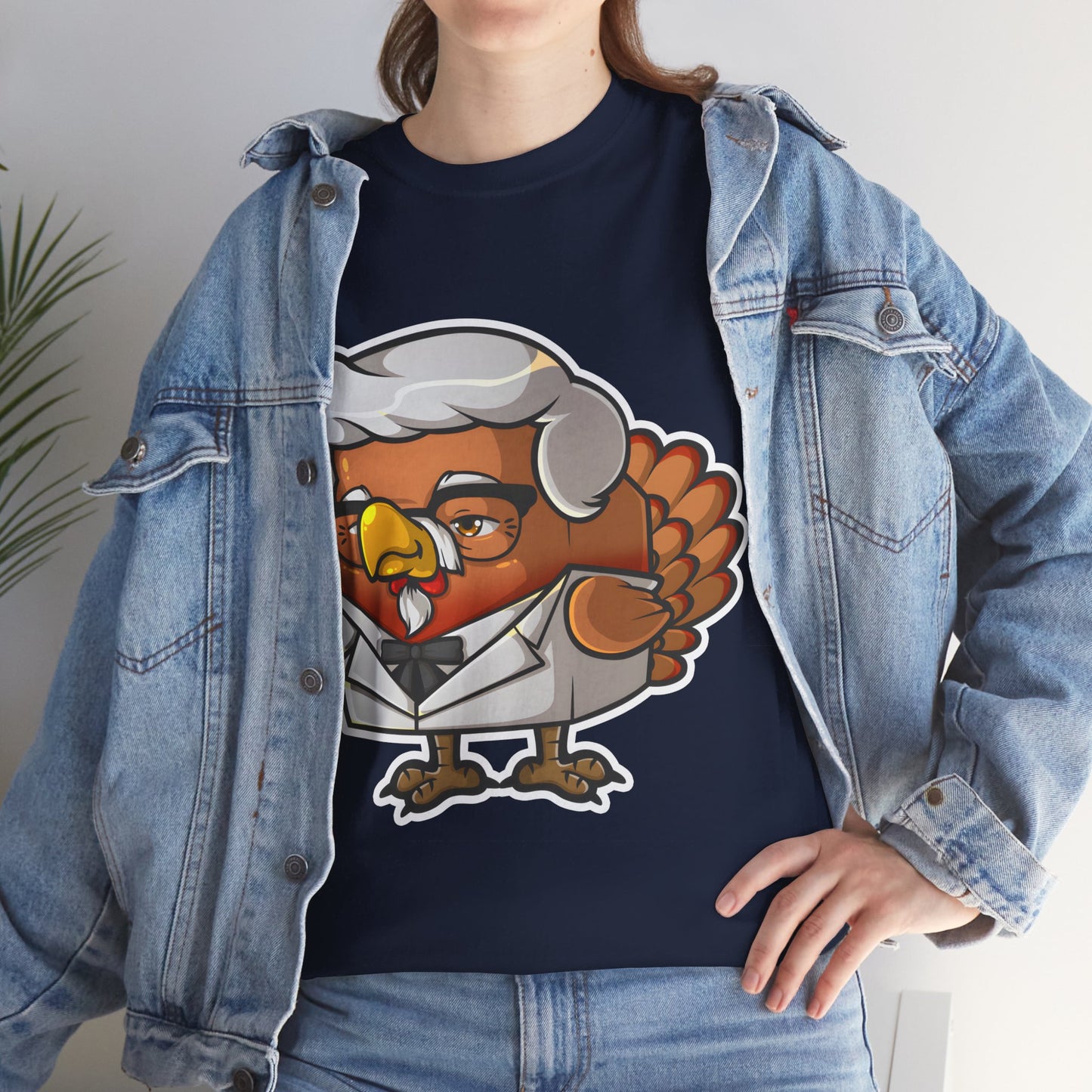 Cock Block Colonel Krispy Bird  Unisex Heavy Cotton Tee