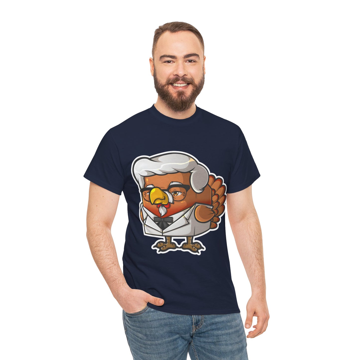 Cock Block Colonel Krispy Bird  Unisex Heavy Cotton Tee