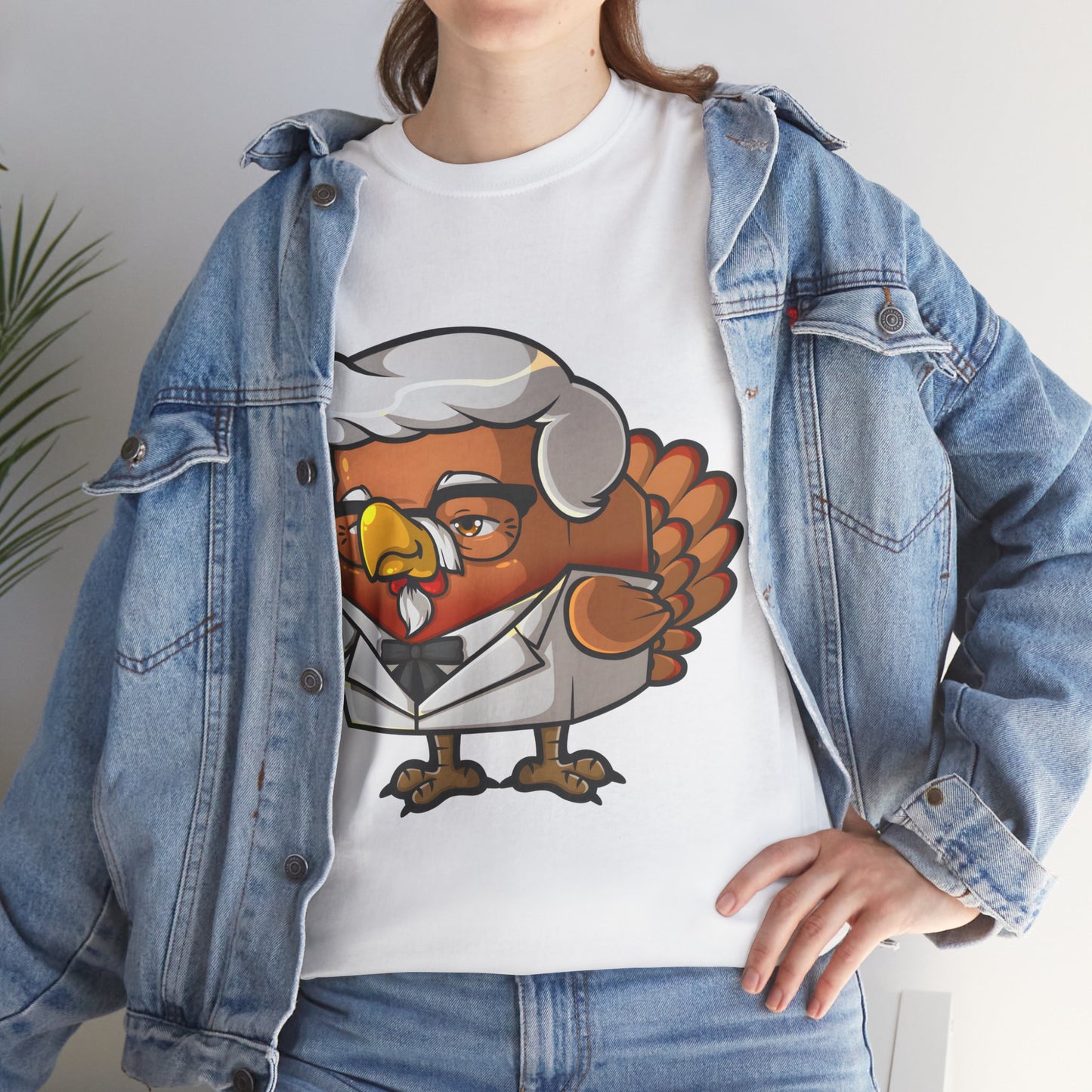 Cock Block Colonel Krispy Bird  Unisex Heavy Cotton Tee