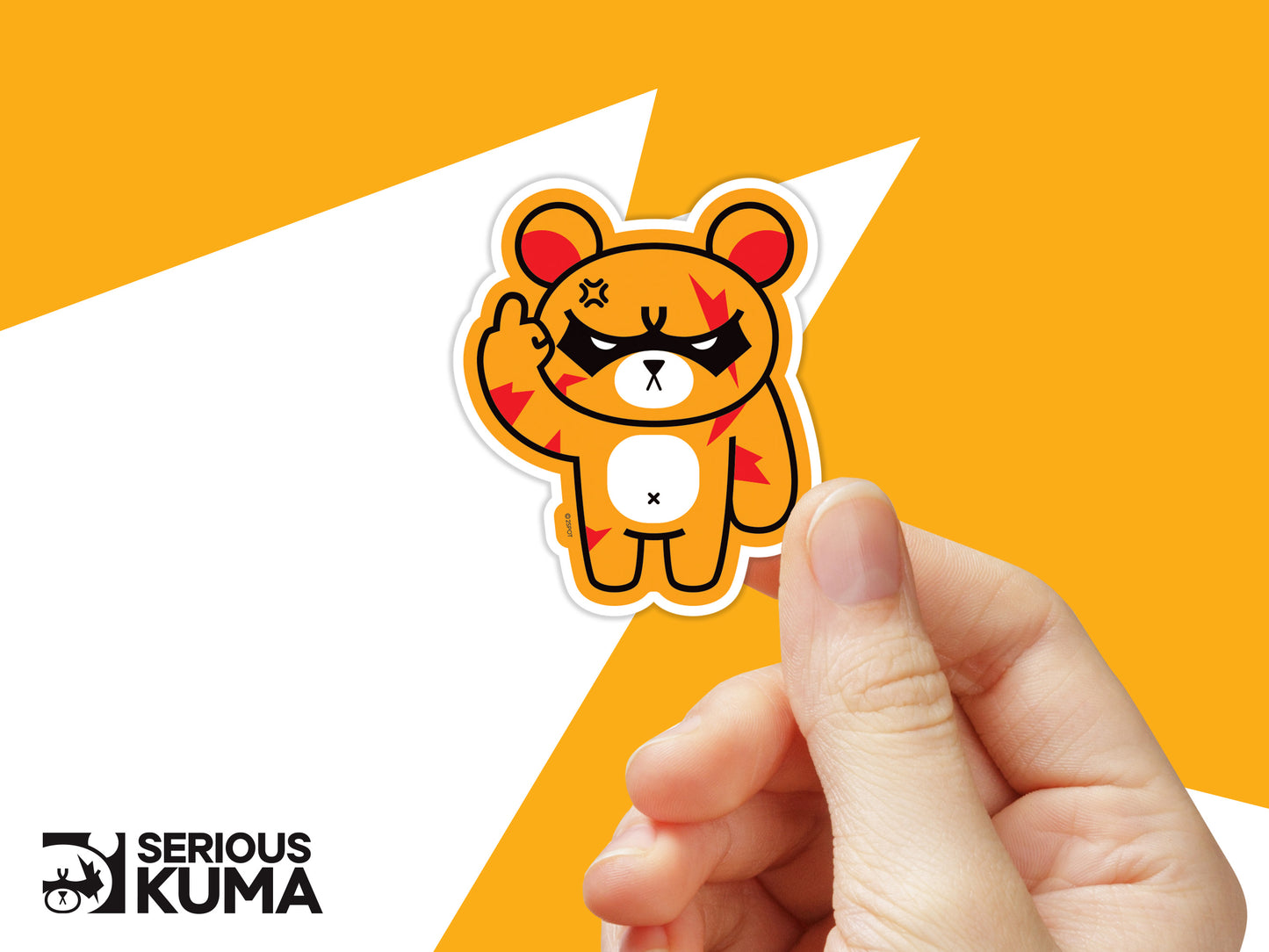 Serious Kuma Finger Sticker