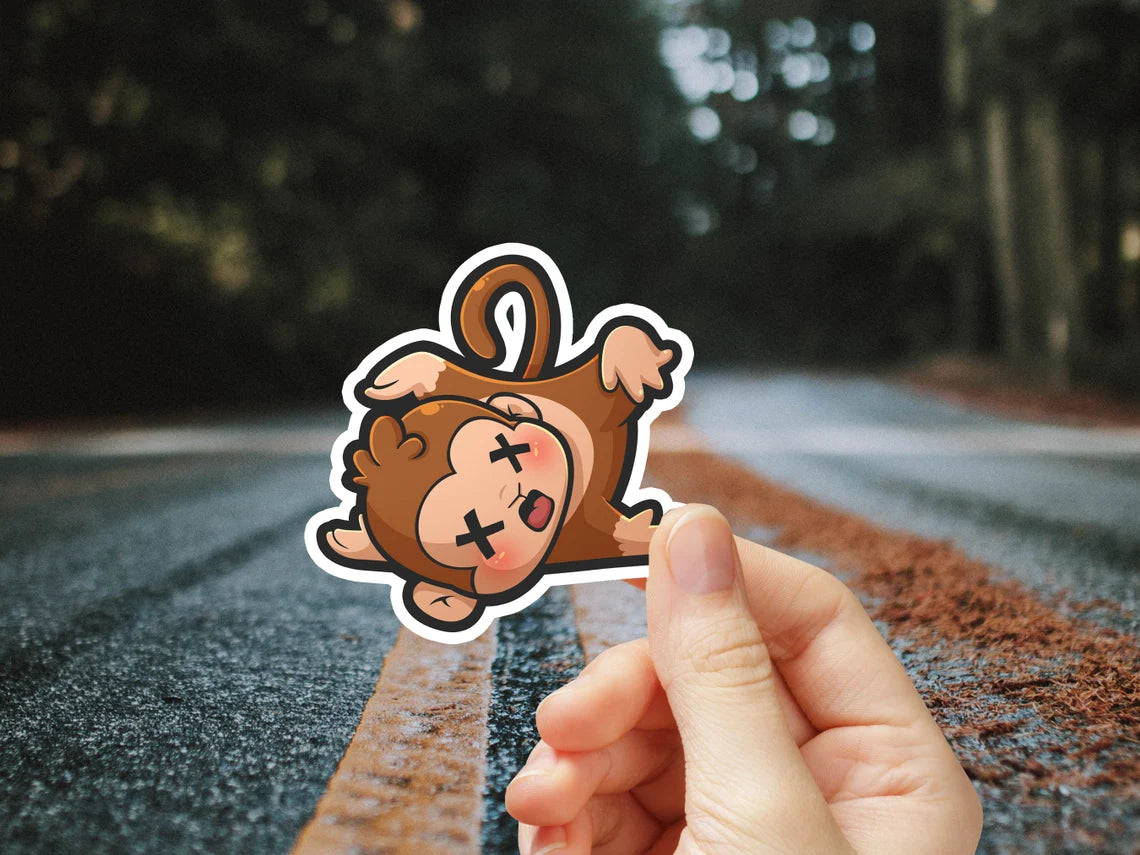 Dead Monkey Stickers, Adorable Dead Monkey