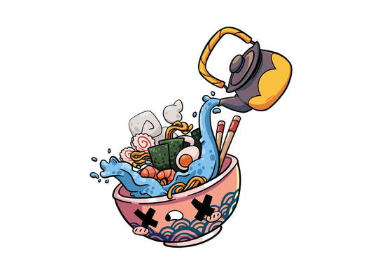 HOT WATER RAMEN BOWL STICKER