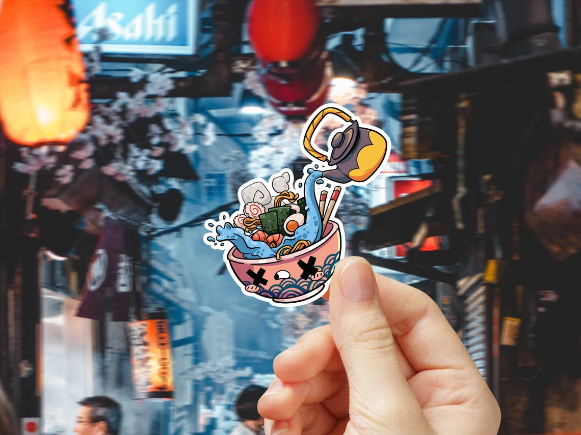 HOT WATER RAMEN BOWL STICKER