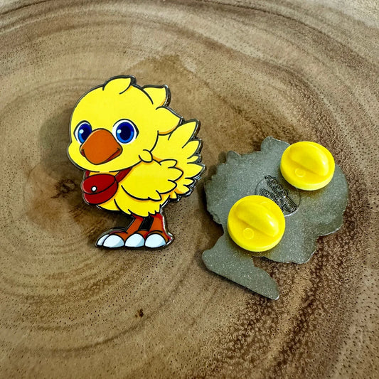 Glossy Vinyl Sticker, CHIBI CHOCOBO ENAMEL Pin 1.4 inch