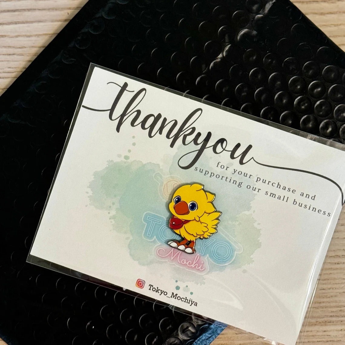 Glossy Vinyl Sticker, CHIBI CHOCOBO ENAMEL Pin 1.4 inch