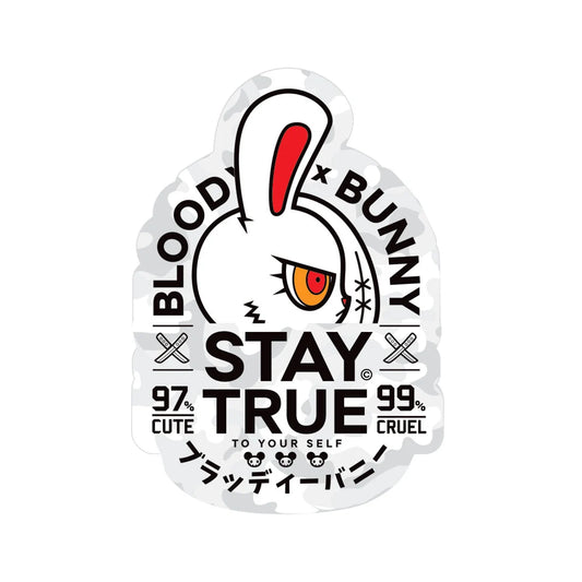 Bunny Stay True Stickers, Bloody Bunny Stay True