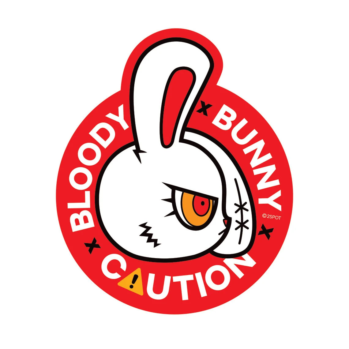 Bloody Bunny Caution Stickers, Bloody Bunny Caution